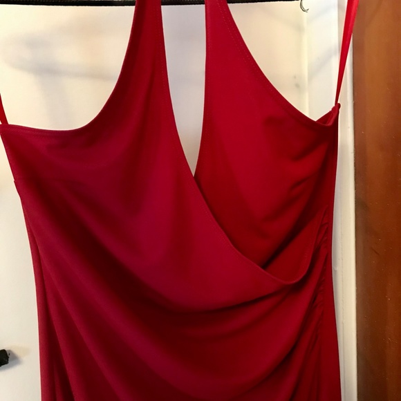 Slinky Red Halter Dress - Picture 8 of 8